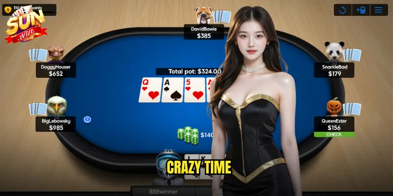 Crazy Time sunwin - Vòng quay điên cuồng với bonus game bùng nổ 5 Crazy Time